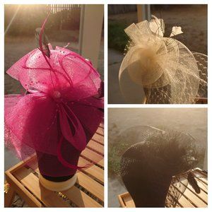 ✅3 for $15!✅ Fascinators, Bowler, Feather Veils